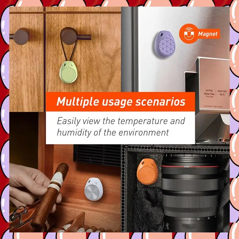 

A72Z умный Крытый Bluetooth мини-датчик влажности и температуры беспроводной термогигрометр для сигарного шкафа рептилия легко использовать