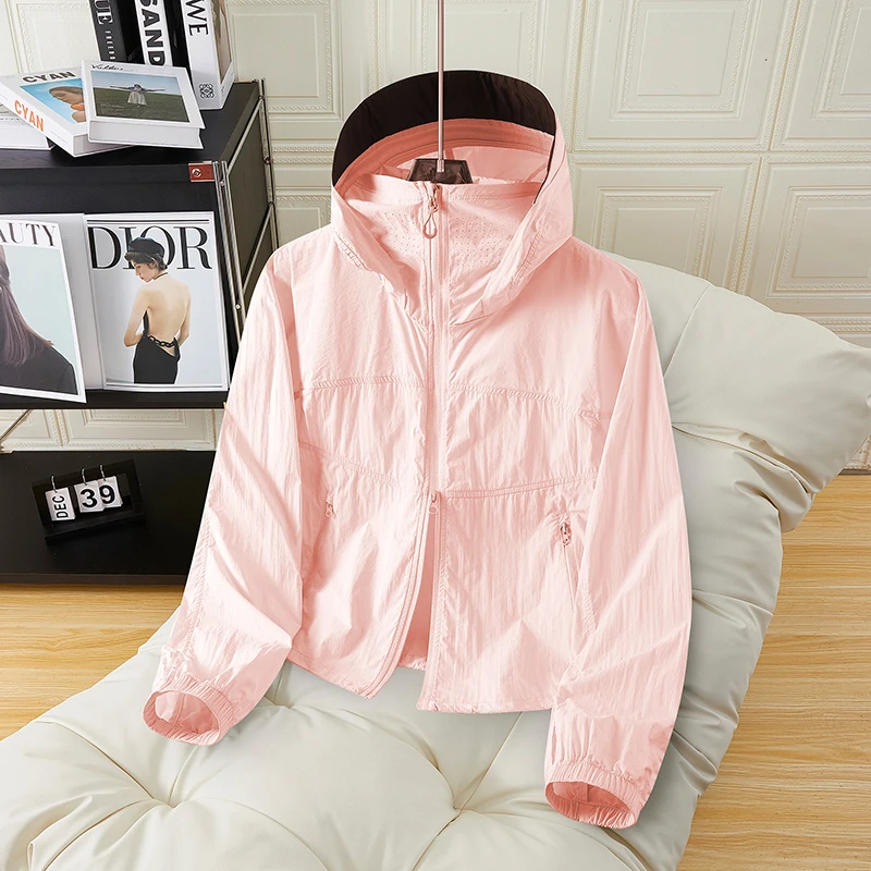 Loose Ice Silk Hooded UV Protection Clothing for Men And Women Summer New Style Outdoor Fashion Top Ultraviolet Ray Proof Jacket