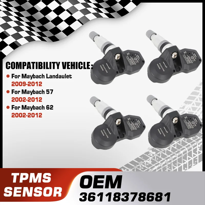 

36118378681 Car Tire Pressure Sensor TPMS For Maybach Landaulet 2009-2012 Maybach 57 2002-2012 Maybach 62 2002-2012 4D0907275D