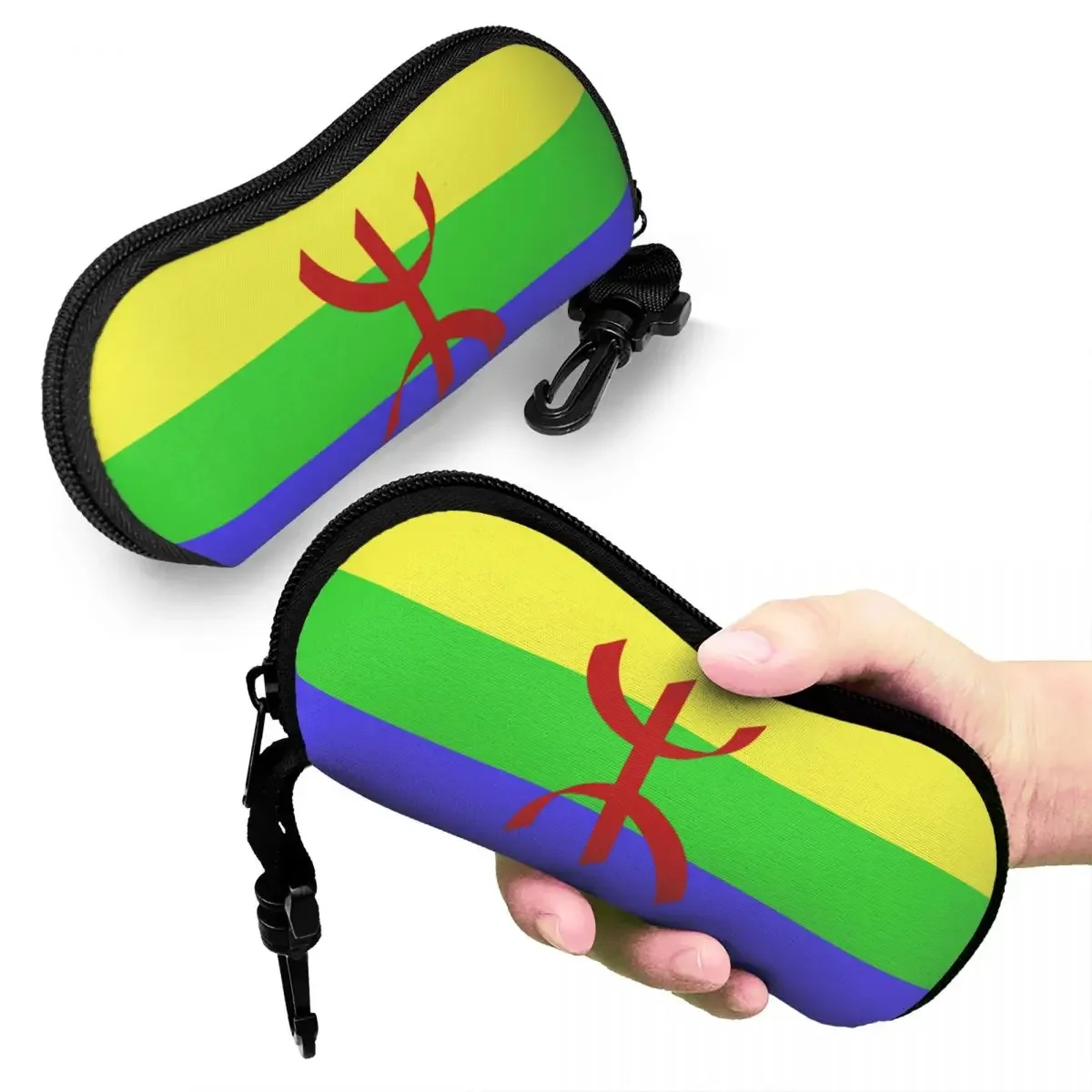 Flag Of Amazigh Glasses Case Travel Drapeau Amazigh Berber Eyewear Box Print Glasses Box