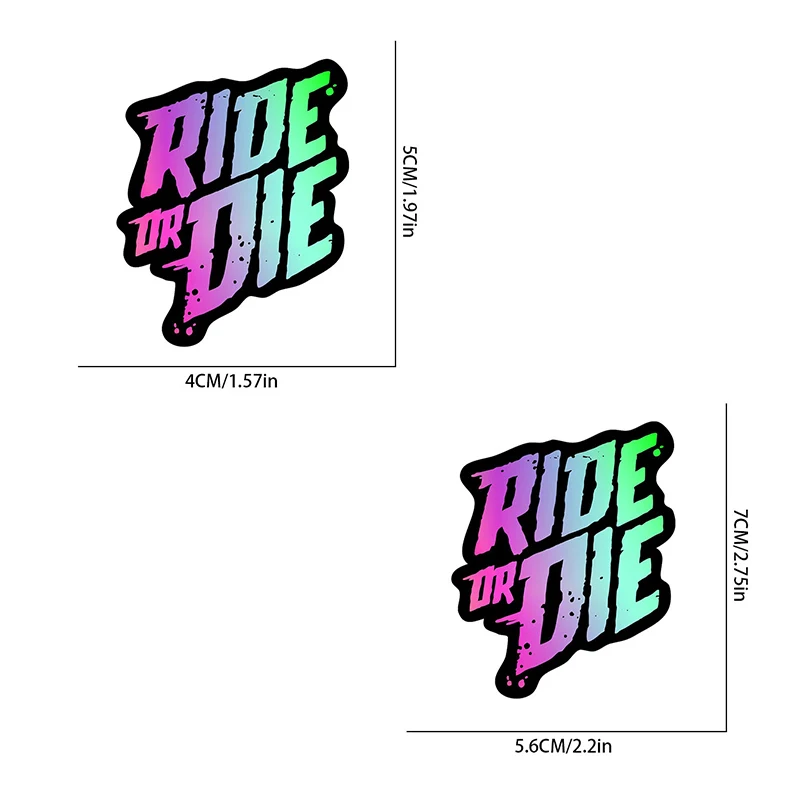 1PC Ride or Die Bicycle Frame Stickers DIY Mountain Bike Mtb Stickers Top Tube Waterproof Vinyl Decals Motorcycle Accessories image 4