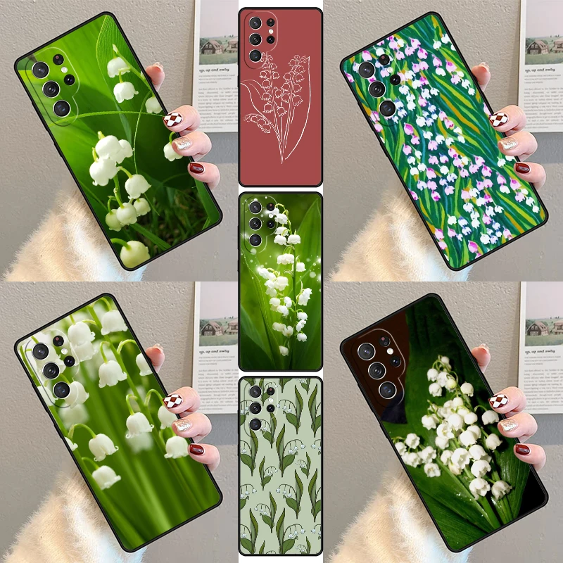 Lily of the Valley Flower Phone Case For Samsung Galaxy S25 S23 S30 S21 S20 FE S24 S22 Ultra Note 10 20 Plus Silicone Cover lite