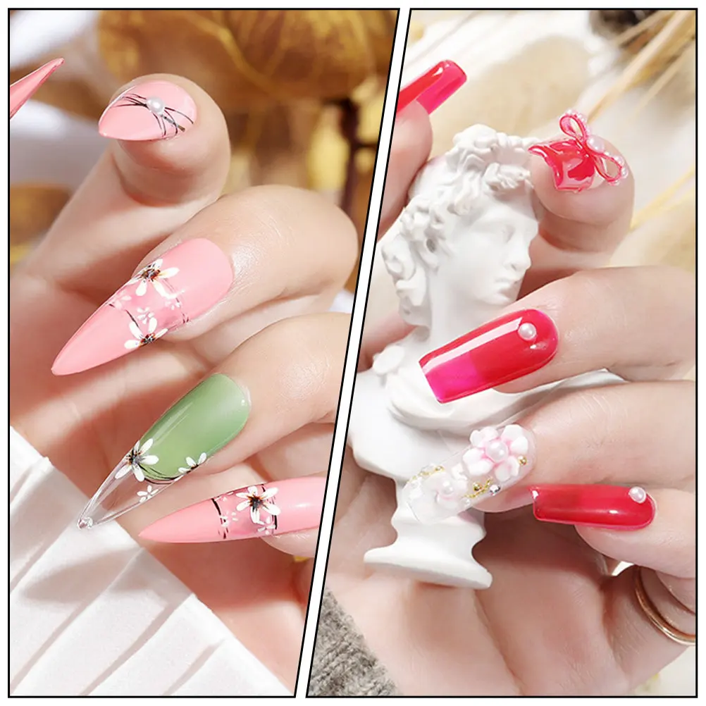 

100 шт. прозрачных накладных ногтей для красивого маникюра, аксессуары для домашнего и салонного использования, без следов, полное покрытие