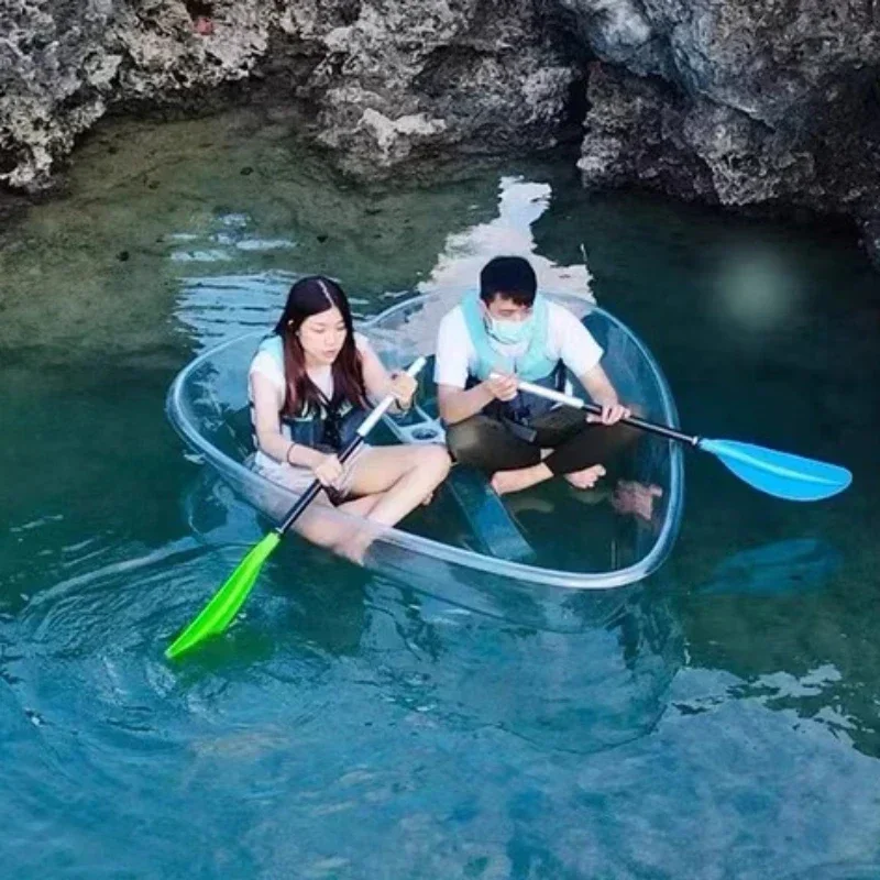 

Heart Clear Bottom Kayak for 2 People for Couples Transparent Heart Kayak