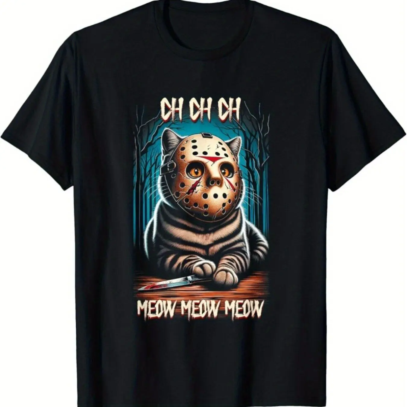 Classic Art Meow Cat Horror Movies Love Cat Kawaii Kitten Gifts Unisex T-Shirt