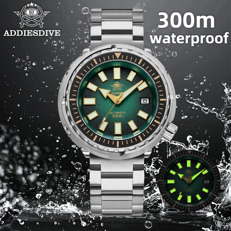 ADDIESDIVE Diver Watch Sapphire Glass AR Coated Luminous 300m Waterproof Stainless Mechanical Watches for Men AD2090 - Image 2
