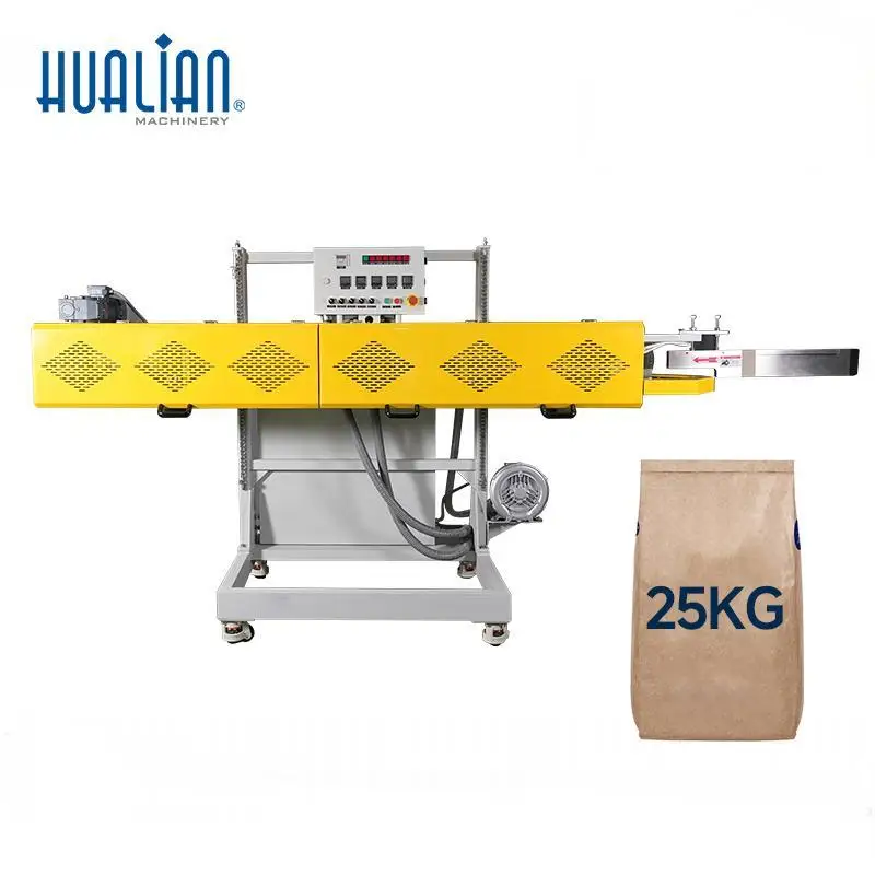 

FBP-3W Hualian Automatic Single or Double Fold & Pinch Bag Sealer Sealing Packaging Machine for 25kg Powder
