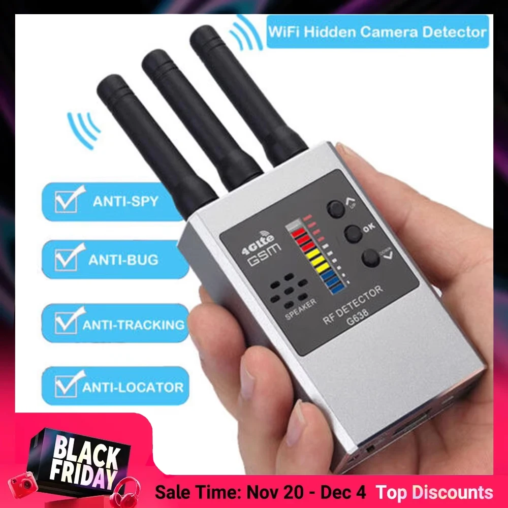 

Anti Portable Pinhole Hidden Lens Detect Gadget For Gps Tracker Hidden Camera Finder Eavesdropping Devi C0v6