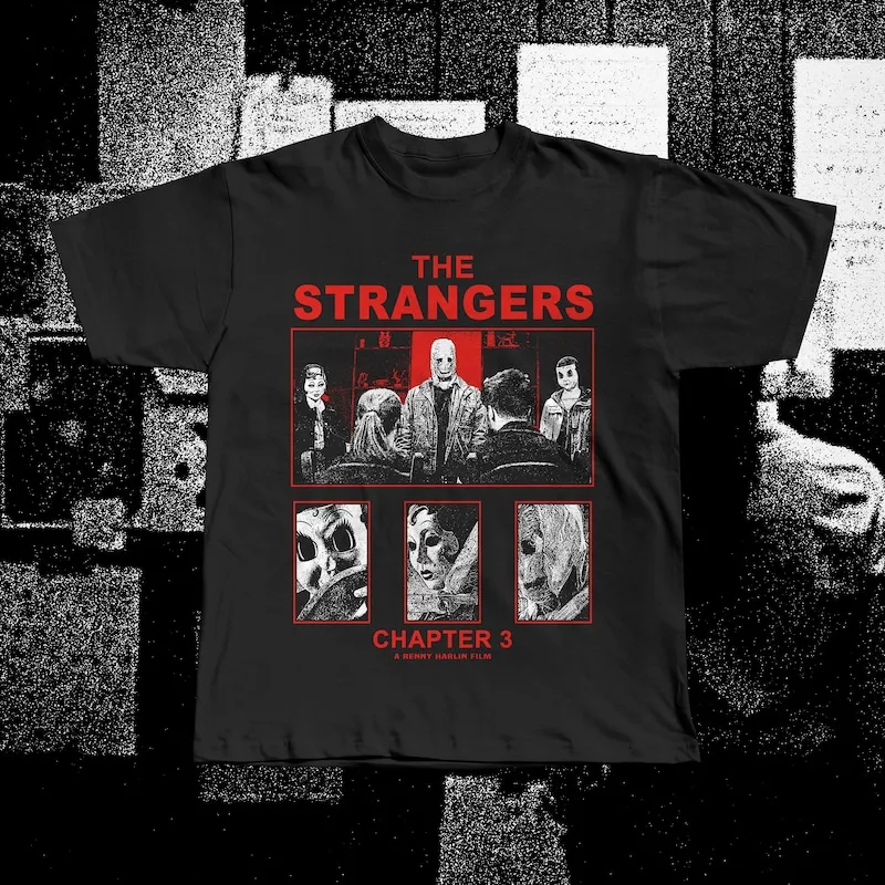 The Strangers Chapter 3 Horror Movie Tee, Masked Killers Graphic T-Shirt