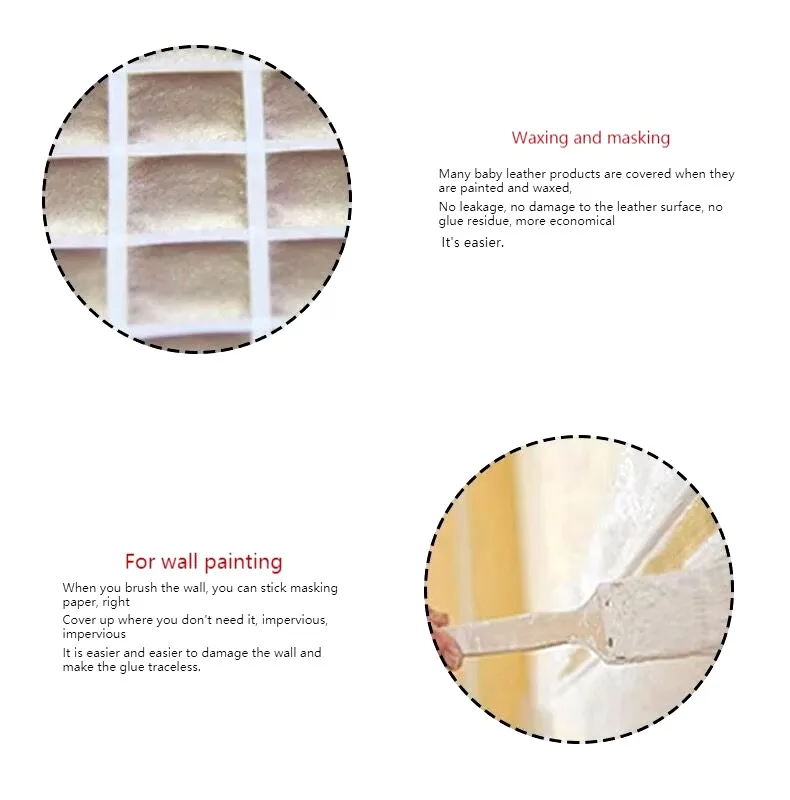 20m/50m Masking Tape White Writable Sealing Self Adhesive Tape Waterproof for Art Painting Sketch Car DIY Paper School Supplies image 6