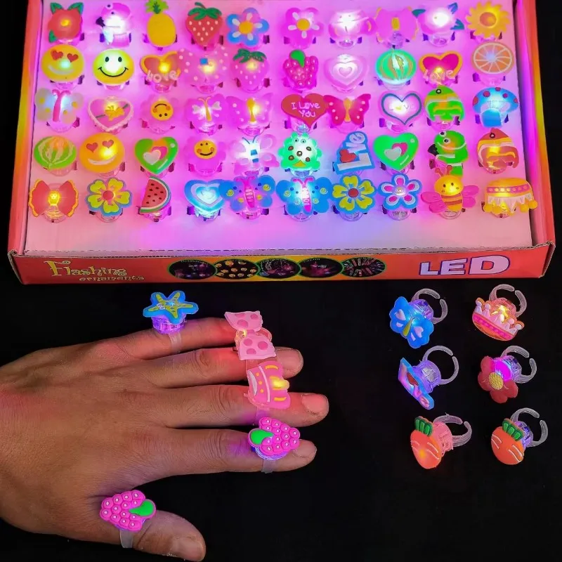 Sparkling soft rubber ring, luminous finger light toy, multi-purpose kids toys