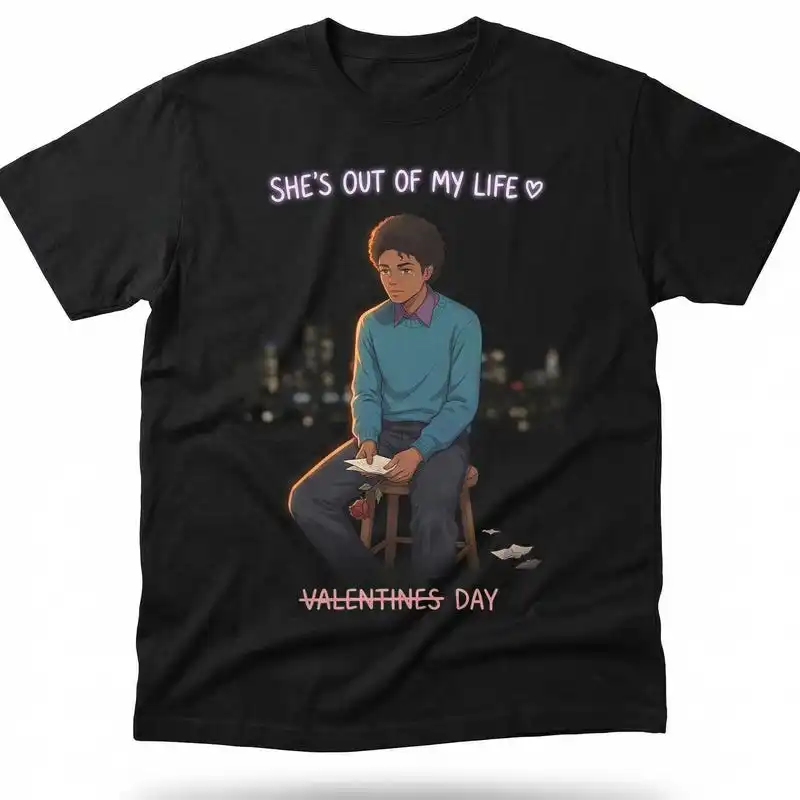 Michael Jackson Anti Valentines Anime Tee, Shes Out Of My Life Shirt