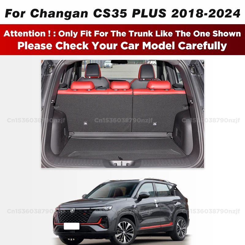 For Changan CS35 PLUS 2018-2024 23 22 21 20 19 3D Car Trunk Mat Cargo Liner Carpet Interior Accessories Cover