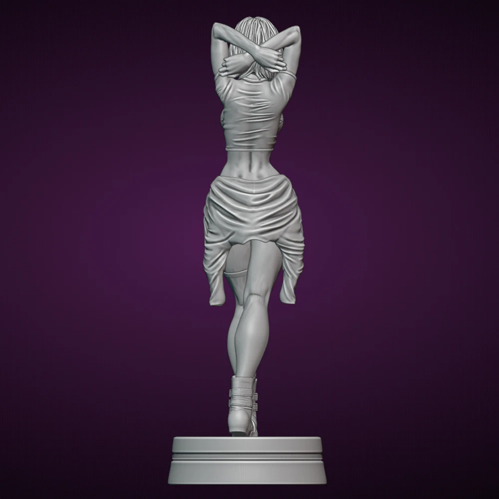 Figura de resina de niña Sexy de Belle Caitlin, juguete sin pintar, muñeca GK sin montar, montaje de impresión 3D, estatua de reducción en miniatura, 1/24