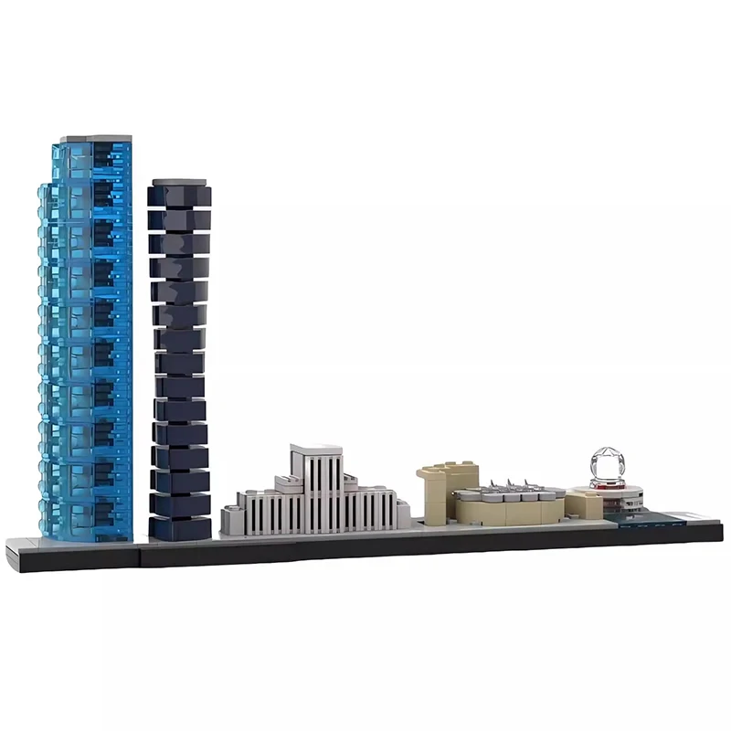 Bricklink MOC Street View City City Skyline House Architecture Sets Cleveland Denver Toronto Paris Building Blocks Kid Toys Gift