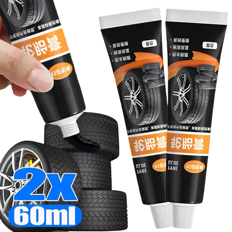 60ml Car Tire Repair Adhesive Waterproof High Temperature Resistant Wear-resistant Crack Repair Special Rubber Car Repairs Tools