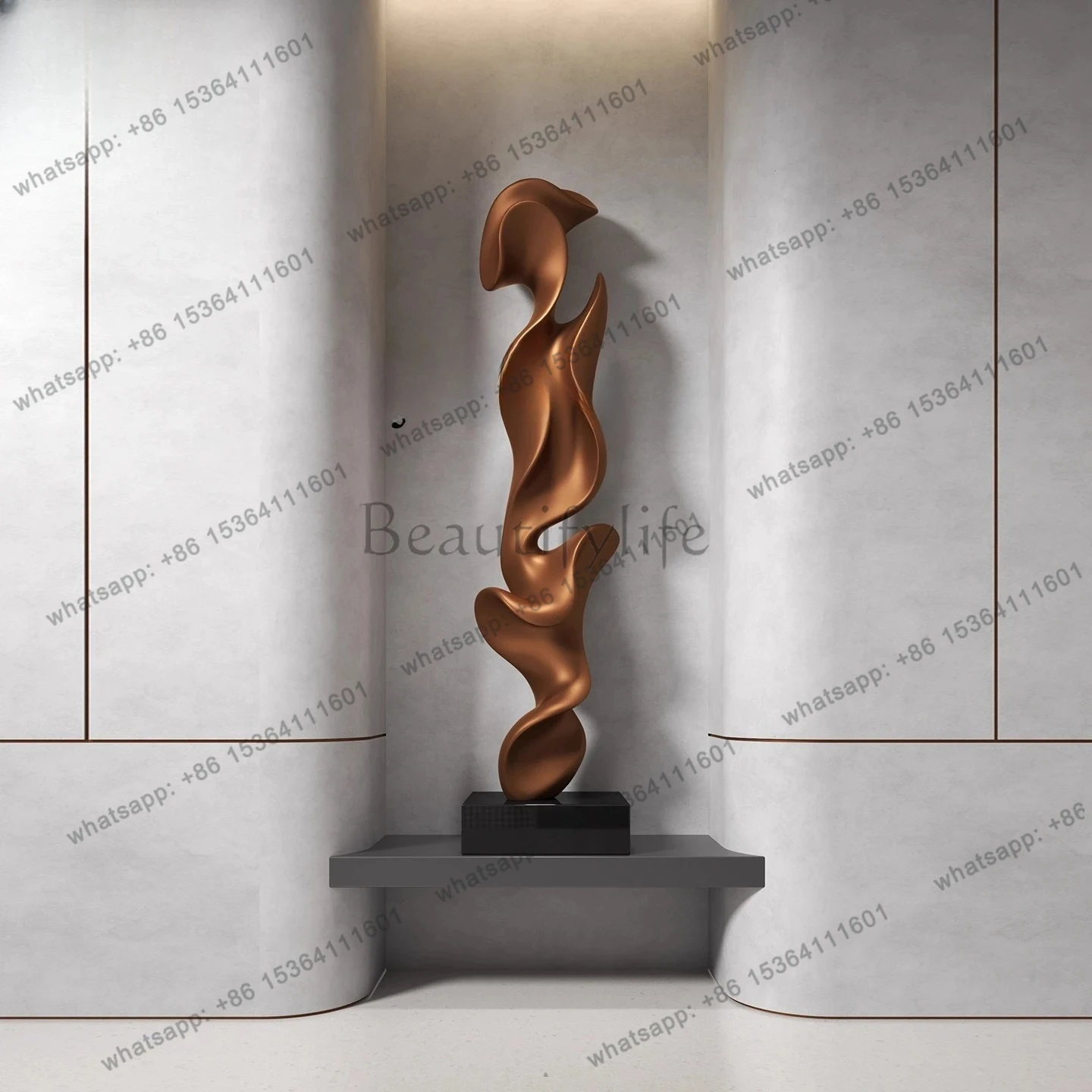 Abstract Entrance Decoration Ornament Hotel Lobby Staircase High-end Living Room Partition Ornament