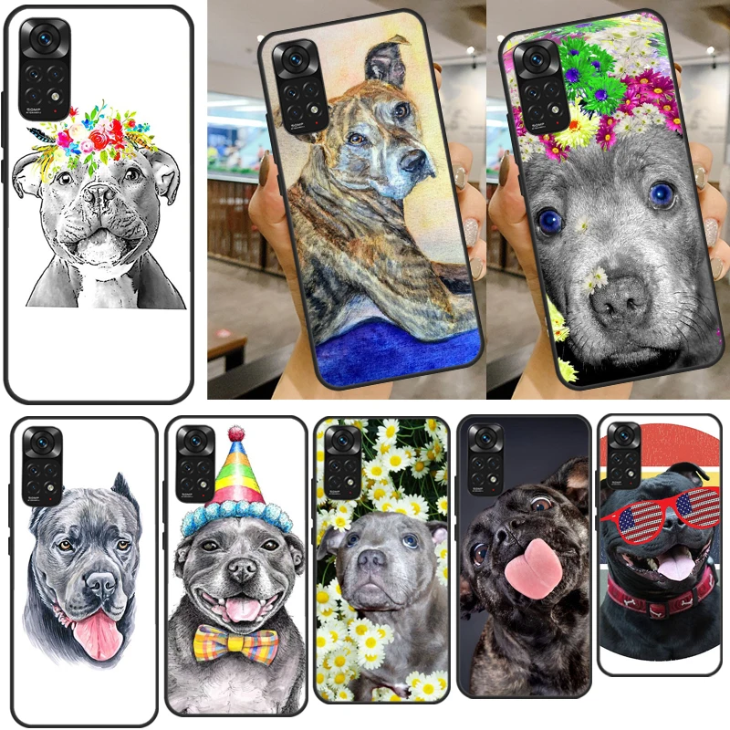 Staffordshire Bull Terrier Staffy dog Phone Case For Xiaomi Redmi Note 11 10 9 Pro Note 10S 9S 8T 9A 9T 9C 8 7 Soft Back Cover