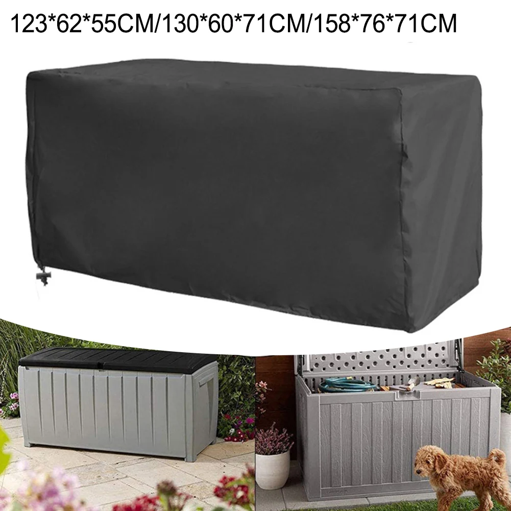 210D Waterproof Deck Box Cover Rope With Buckle UV Weather Resistant Protection Outdoor Furniture Covers