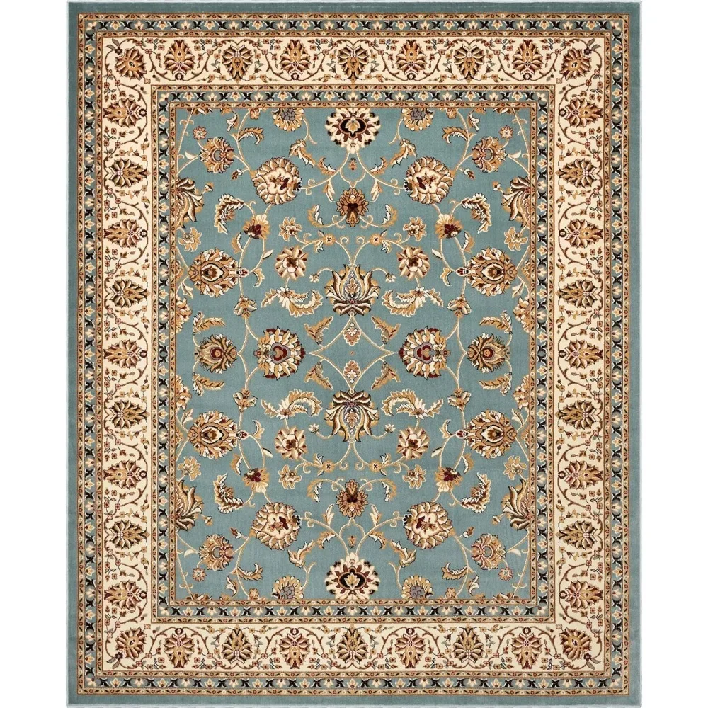 Barclay Collection Sarouk Light Blue 6x9 Area Rug - for Living Room, Bedroom, and Dining Room