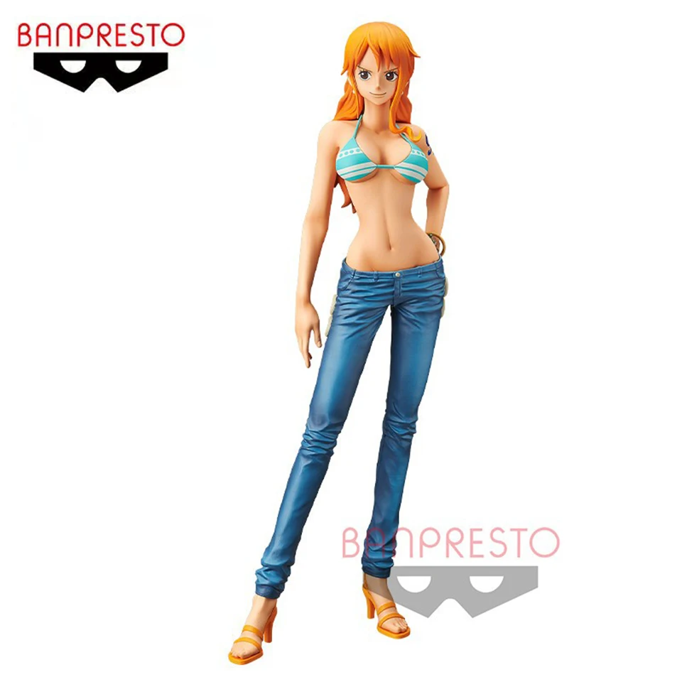 Original Genuine BP One Piece 28cm Grandista The Grandline Lady Nami Action Figures Anime Lovers Birthday Gifts