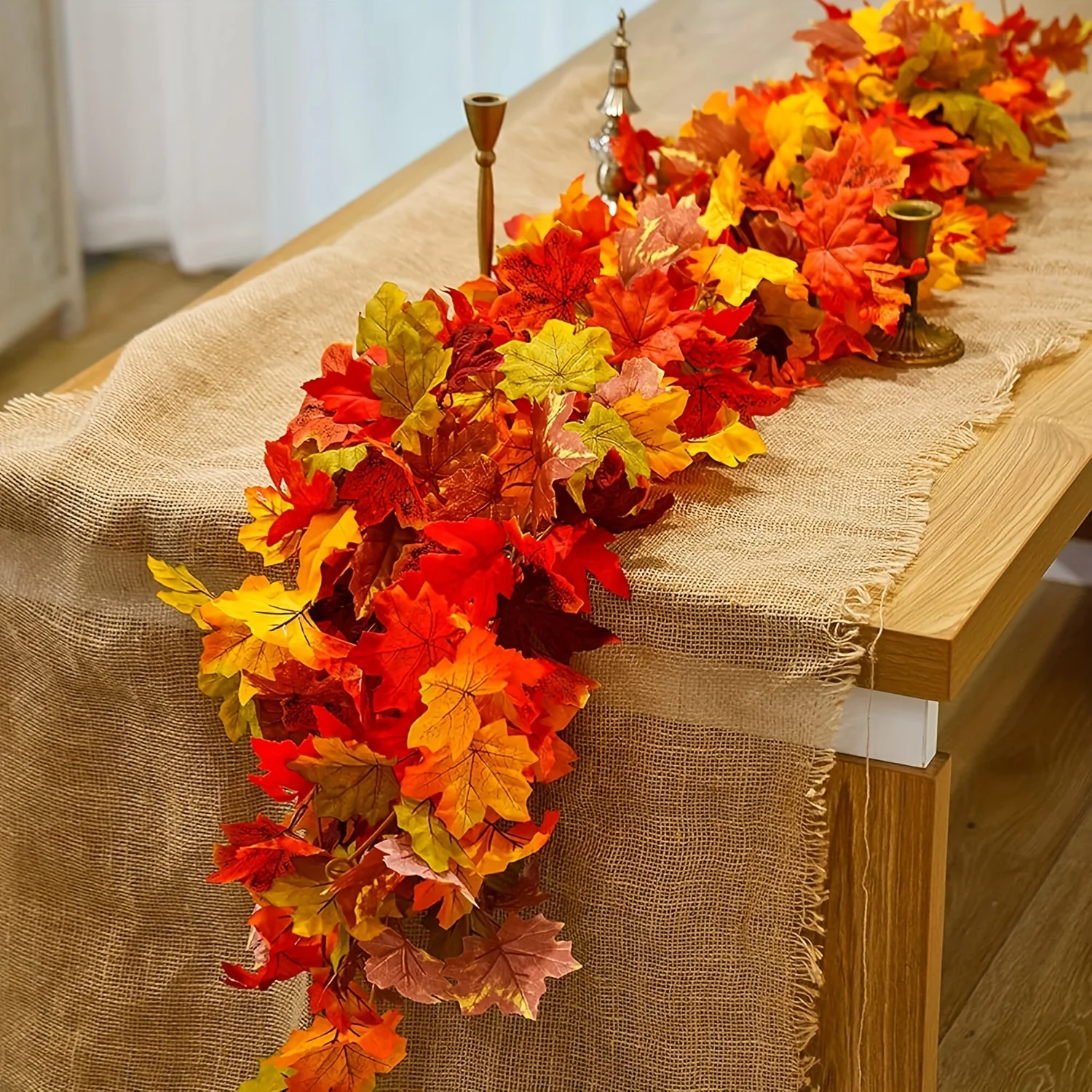 175CM Artificial Autumn Maple Leaves Vines Plants for Home Decor Garden Halloween Thanksgiving Day Decoration Outdoor Ornament