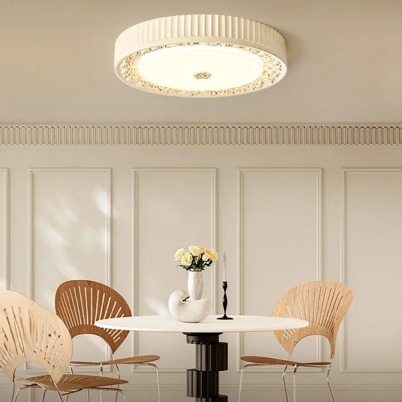 European Pleated Acrylic Ceiling Lights Bedroom Modern Whole House Decor Minimalist Living Dining Room Balcony Hallway Fixtures