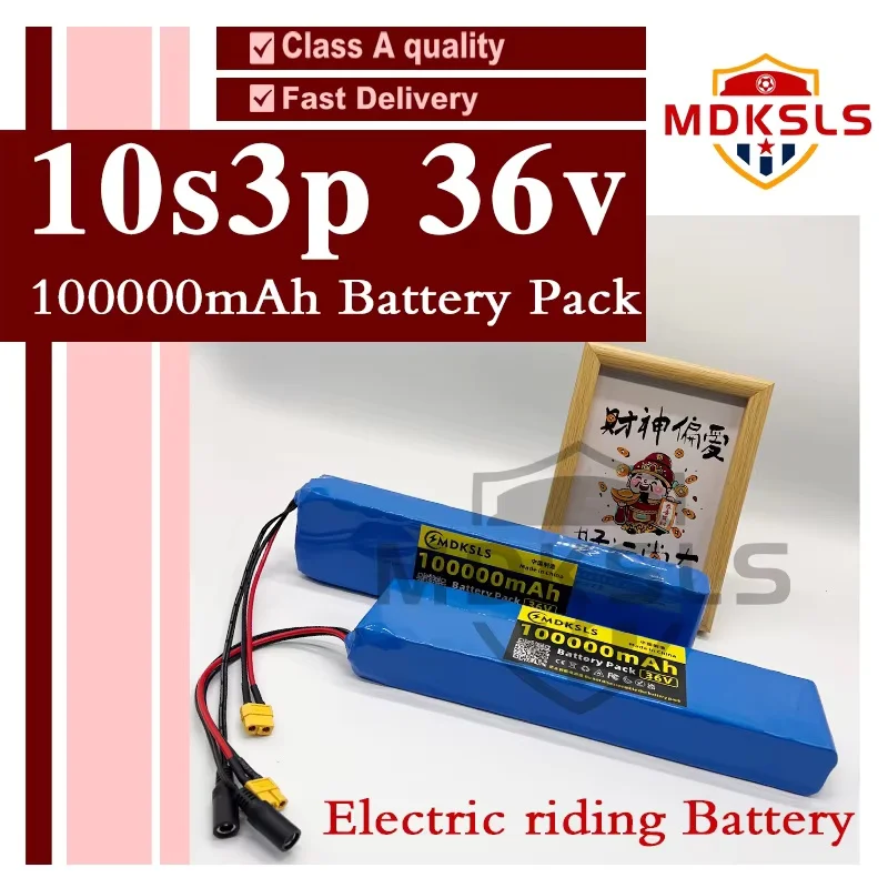 2026New 10S3P 36V 100000mAh 18650Rechargeable Lithium Battery Pack1000W Power Modified Bicycle Scooter Electric Vehicle with BMS