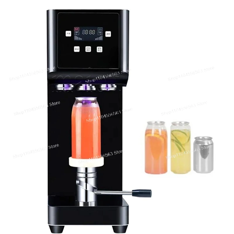 Full Automatic Intelligent Can Sealing Machine Non-rotary Plastic Cups Beverage Bottle Tin Canning Jar Beer Cans Seamer