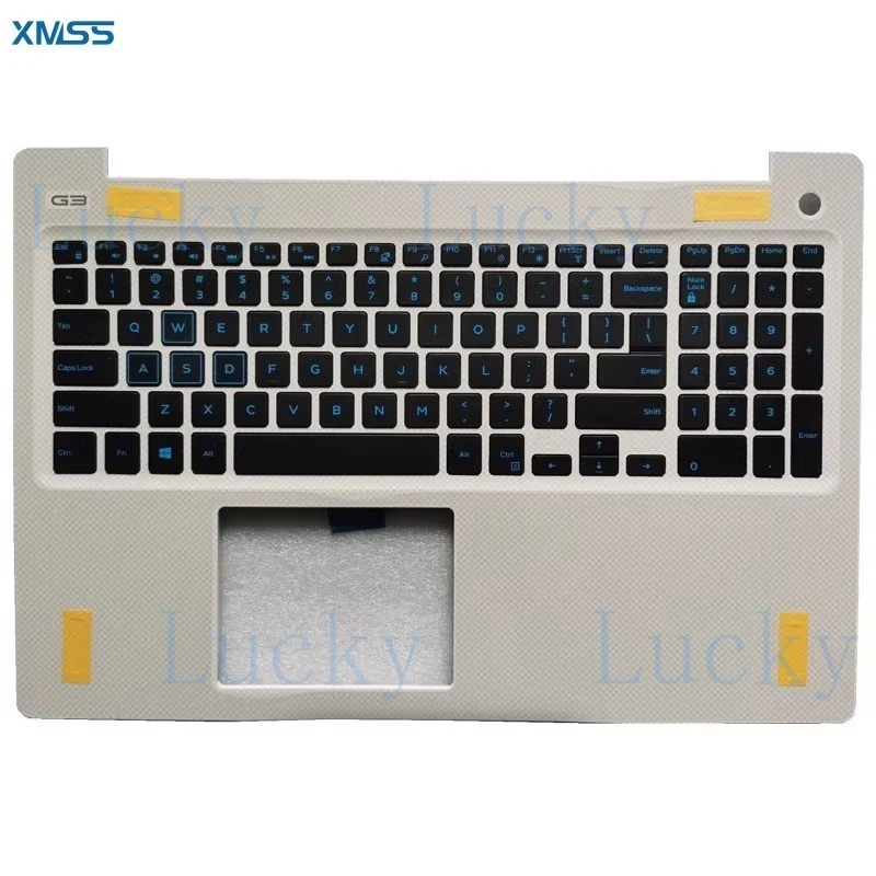 

f New 15.6'' Laptop Palmrest Upper Cover US Keyboard For Dell Gaming 15 3000 G3 35