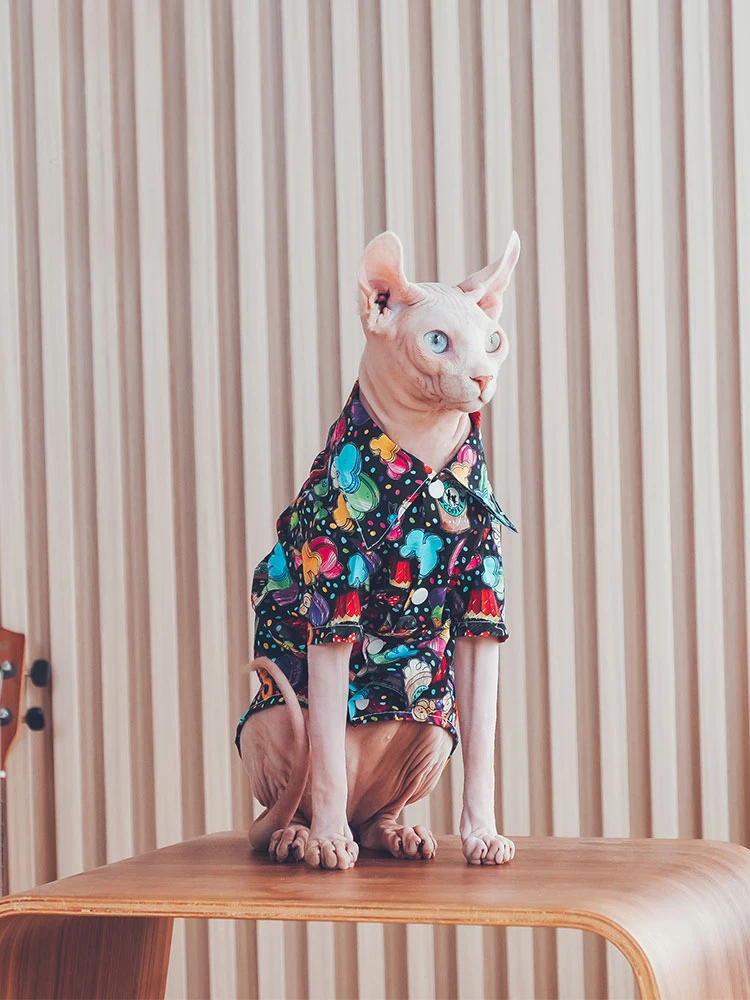 camisa-vintage-classica-para-gato-sphynx-de-algodao-abotoada-azul-de-verao-manga-longa-com-estampa-vertical-de-desenho-animado-para-gato-sem-pelos