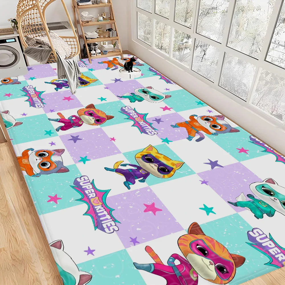 Junior Super Kitties Pattern Room Mats Nordic Style Home Doormat Bathroom-Toilet Mats Bedroom Hotel Decor Mat