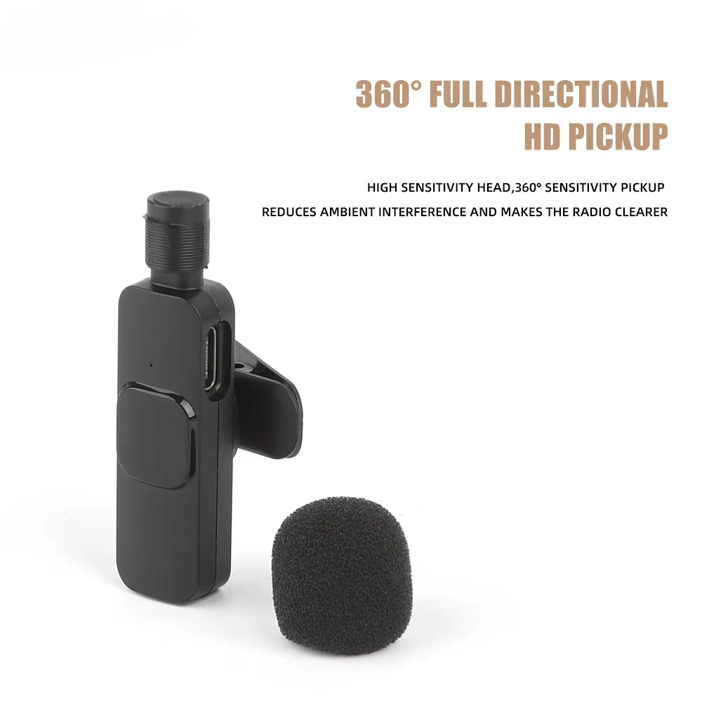 K9 microfone duplo sem fio tipo C adaptador IOS para iphone Android celular mini microfone de lapela para transmissão ao vivo