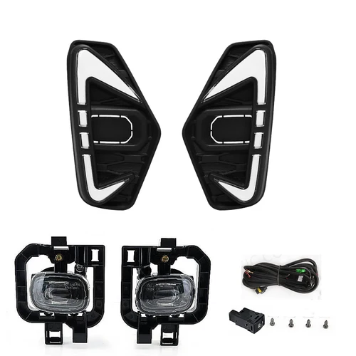 Lámpara antiniebla LED DRL luz de circulación diurna para Nissan Navara NP300 Frontier 2020 2021 2022 conducción blanco amarillo lámpara de señal de giro 12V