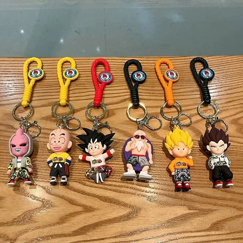 Dragon Ball Schlüsselanhänger Son Goku und Kuririn Cartoon Niedlich Modisch Personalisiert Einfach Tragbar Paar Schüler Taschenanhänger Geschenk – Detail 2