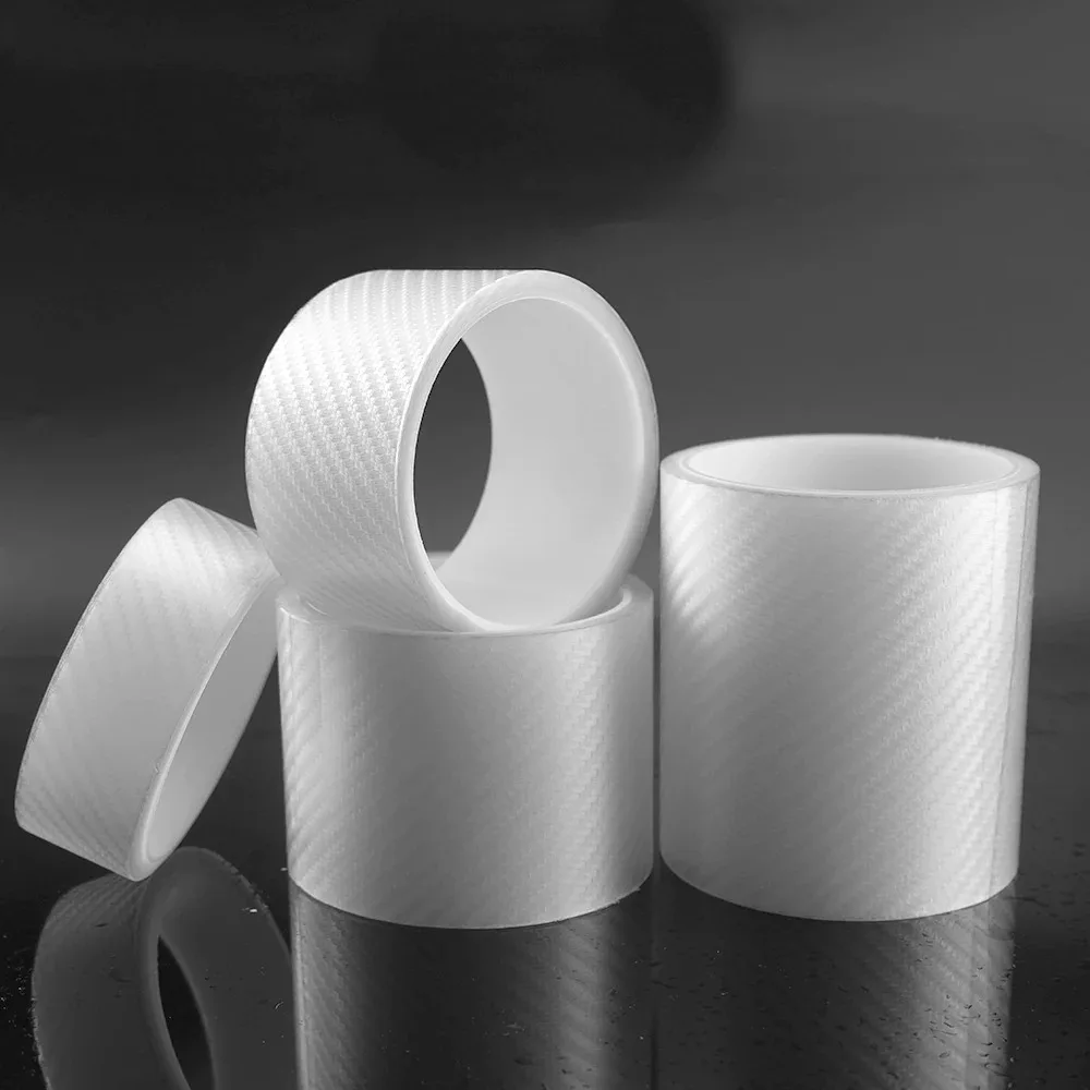3D Carbon Fiber Sticker Paste Car Threshold Protective Film Anti Scratch Matte Transparent Nano Sticker for Car Body Accessories