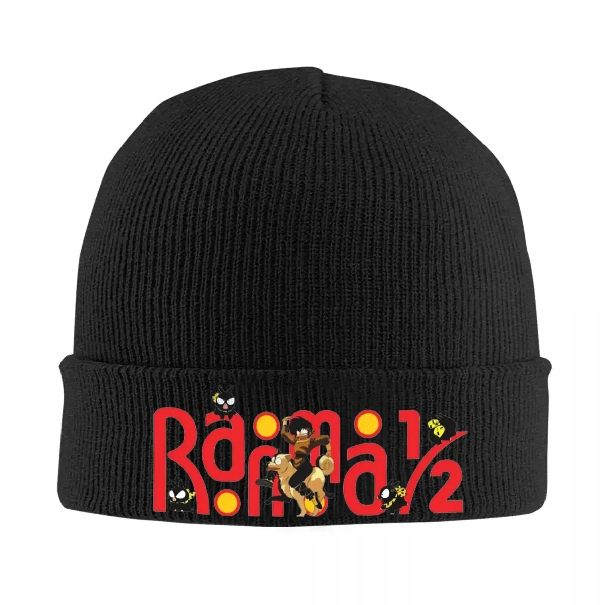 Ranma P-chan Pigs Bonnet Hats Knit Hat Men Women Unisex Hip Hop Elastic Beanie Hats Winter Kpop Printed Cap