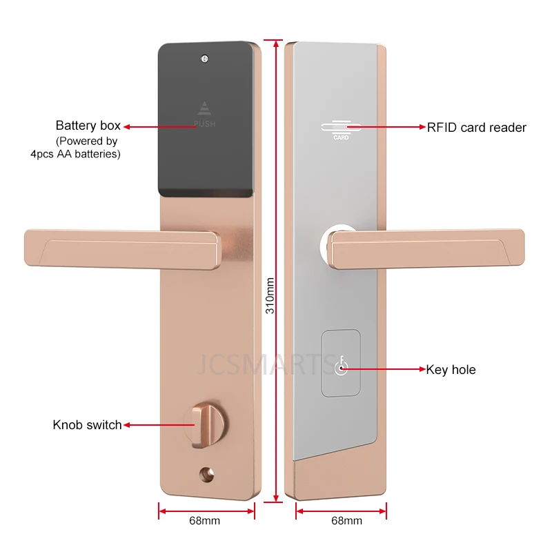 Smart Electronic RFID T5557 Key Card Door Lock Management System for Hotels