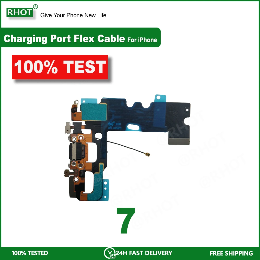 

USB Port Charger Dock Connector Mic Charging Flex Cable For iPhone 7 Charging Port Flex Cable Replaceable Parts
