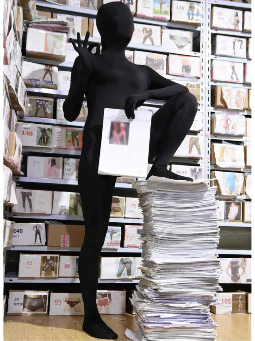 Separated Fingers Elastic Catsuit Bodystocking Tights Full Coat Zentai Bodysuit Leotard Conjoined Unitard Cosplay Jumpsuit Body
