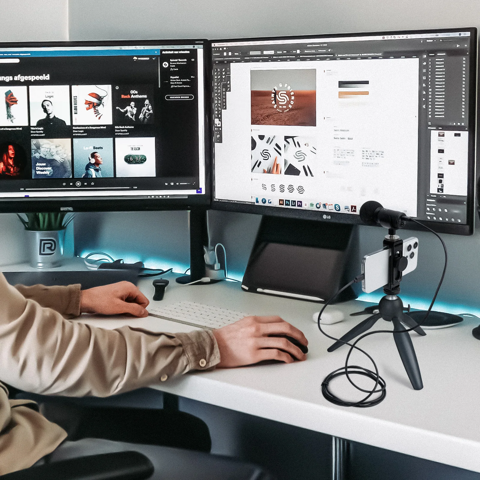 Geekria for Creators Micro USB to USB C Microphone Cable 6.5ft / 2m, Compatible with Shure MV7, MV88+, MV5, MV51