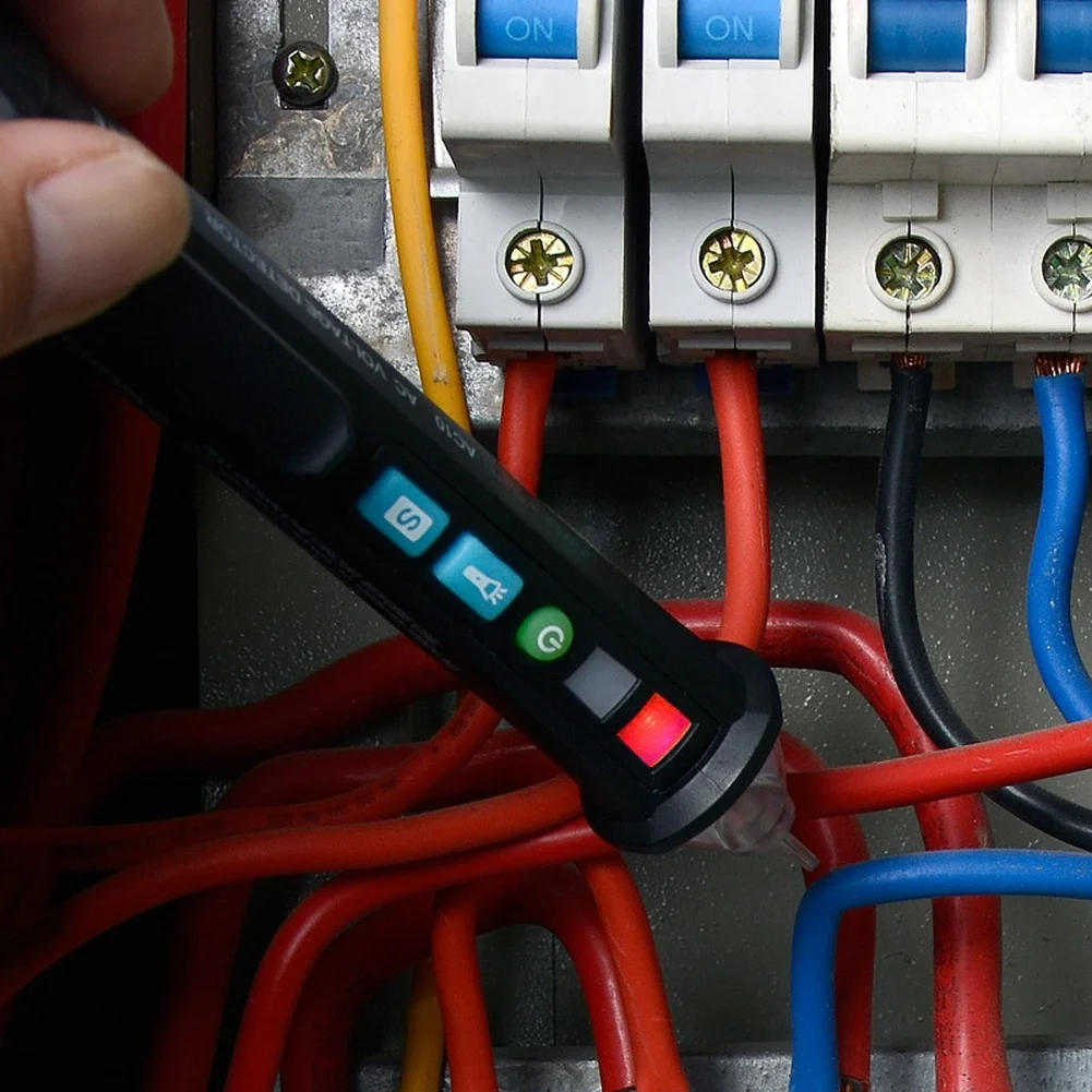 For Dark Work Areas Black AC Voltage Tester Dual Sensitivity Voltage Tester Live Wire Detector ABS Material Body