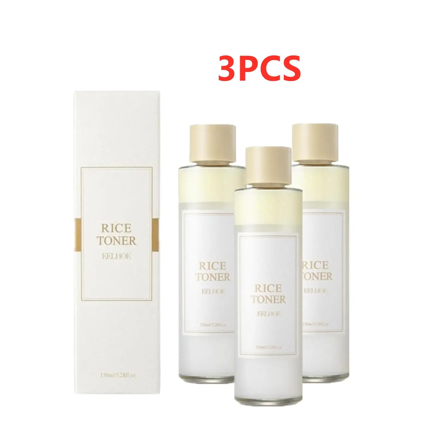 

3PCS 150ml Rice Face Toner Anti-aging Moisturizing Essential Toner Facial Skin Care Brighten Improve Fine Line Korean Makeup