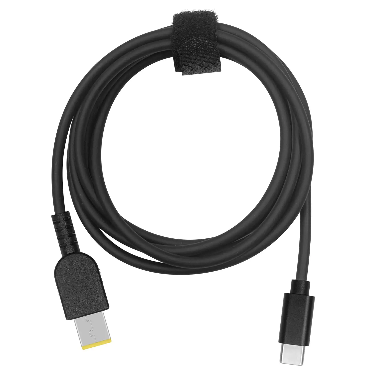 Cabo de carregamento fino para laptop, conector USB C para DC, cabo de conversor de carregador, tipo C para retângulo, 11.0x4.5mm, 65W PD