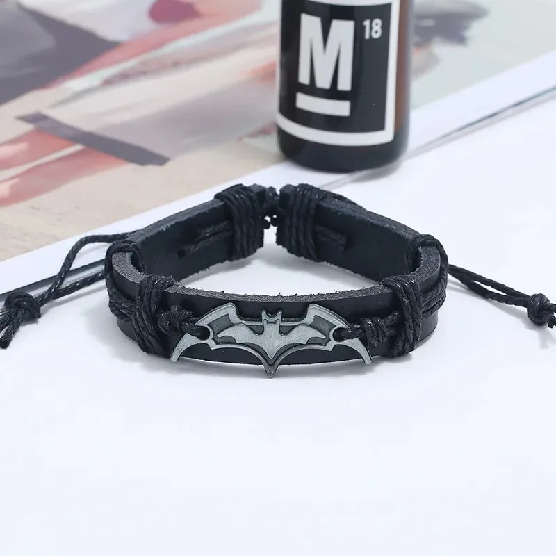 Superhero Bat-man Captain America Spider-man Woven Bracelet Personality Bracelet Jewelry Gift for Men Women