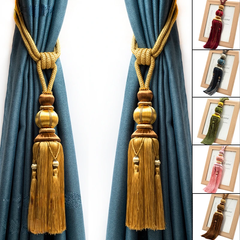 

2pcs curtain hanging ball strap binding rope curtain decoration pendant hanging spike curtain decoration