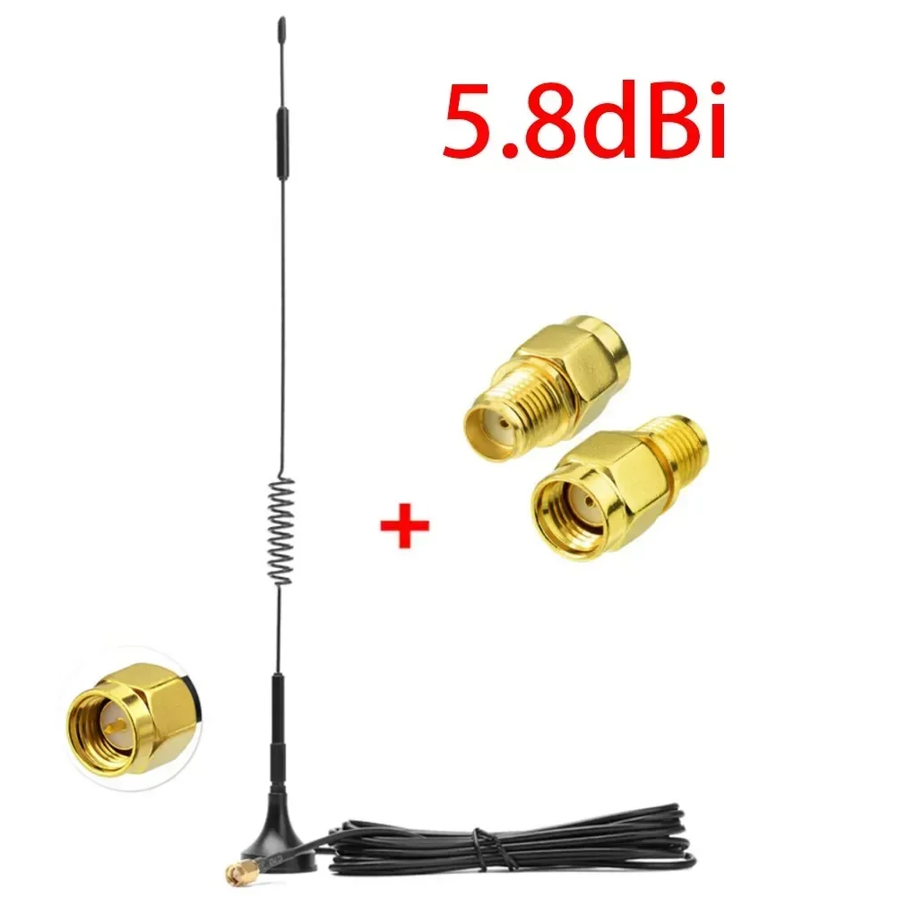 868MHz 5.8dBi 6dBi Antenna Adapter HNT Helium 915MHz SMA RP-SMA Male Aerial Antenna 10 Feet Magnetic Stand Helium Miner