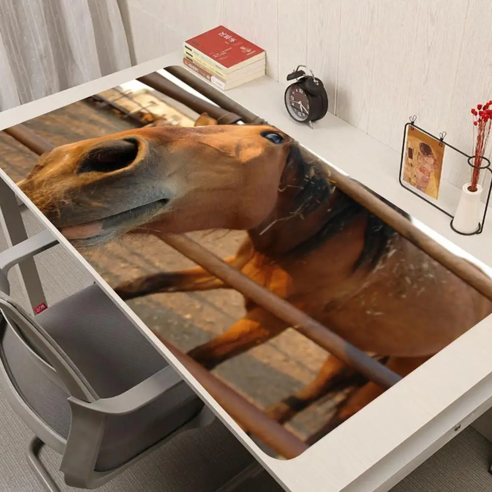 horse Mouse Pad 900x400mm HD Print Durable Rubber mouse pad grande Mousepad PC Computer Gaming Lock Edge Mousepad XXL Non-slip M