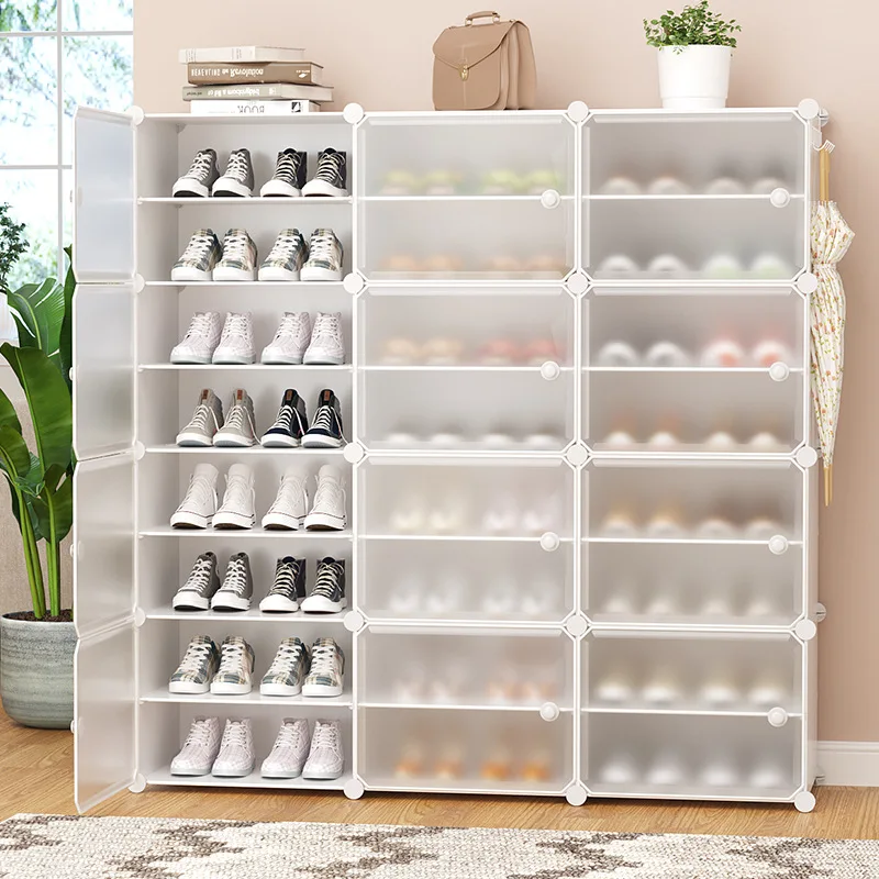 DIY Simple Shoe Cabinet Dustproof Economical Multi-Layer Assembly Storage Plastic Modern Simple Shoe Rack Sitting Room Cabinet