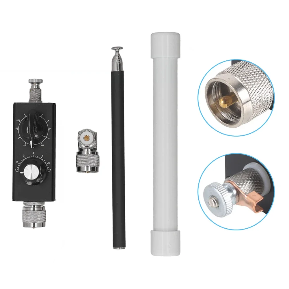 5MHz-55MHz QRP Shortwave Antenna Connector HF Full Frequency Range Tuned Aerial FM Aviation Signal Receiving Accessories ﻿